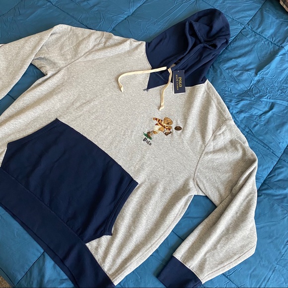 polo rugby bear hoodie